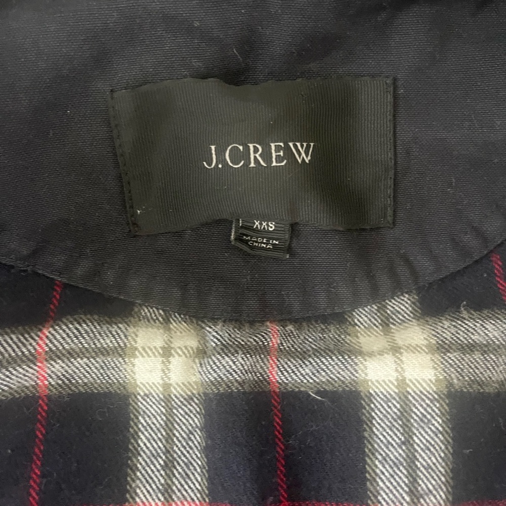 J. Crew waxed cotton canvas color block barn jacket size XXS - Picture 3 of 7